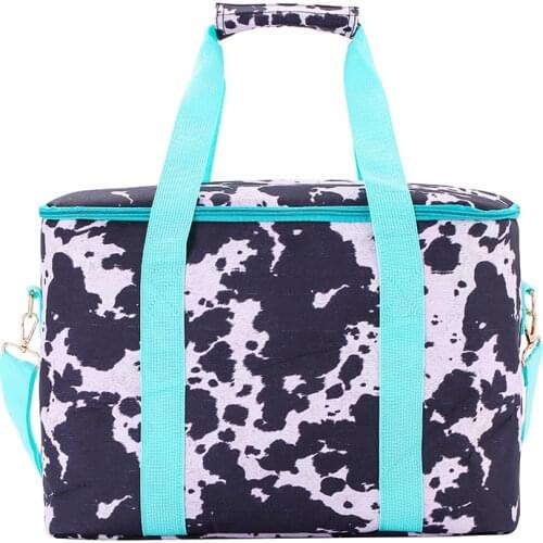 Casual Cow Pattern Lunch Box Bags Fashion Print Sunflower Women Handbags Canvs Leopard Picnic Bag Portable Cooler Bag 2021