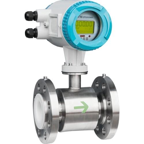 QTLD 0.5% Accuracy Magnetic Flow Sensor With Data Logger Electromagnetic Flow Transmitter for Sewage Effluent