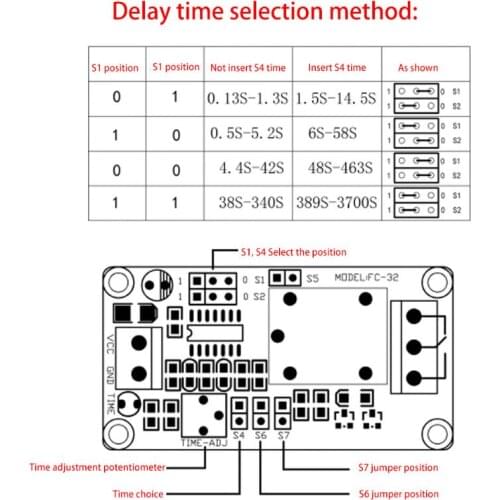 12V DC Delay Delay Relay Turn on / Delay Turn off Switch Module with Timer 203B