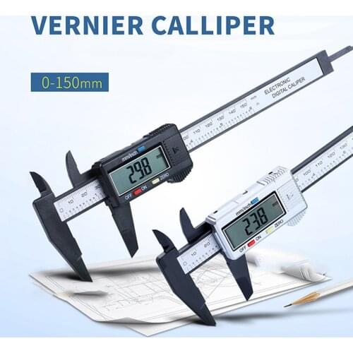 Electronic Digital Display Vernier Caliper 0-150MM Large LCD Screen All Plastic Digital Direct Reading