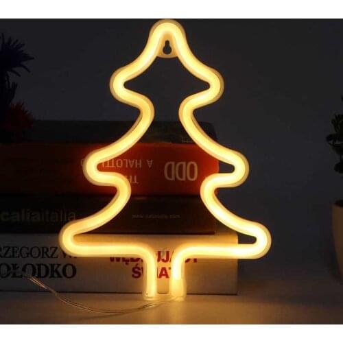 Modern Neon Light Christmas Tree LED Neon Sign Bedroom Bedroom Christmas Party Decoration