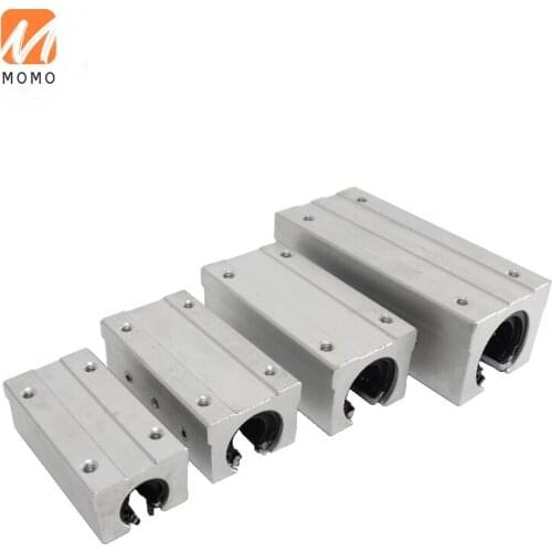 Standard open box slider circular shaft guide SBR25LUU linear guide slide table ball screw motion rail