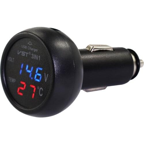 Universal Car Voltage Multifunctional Table LED Digital USB Mobile Phone Charger