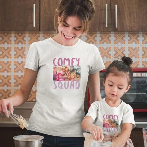 Adult Unisex Disney Vanellope Printing Women Men Baby Girl Boy Color T-Shirt Family Clothes Summer New Products Dropship Comfort