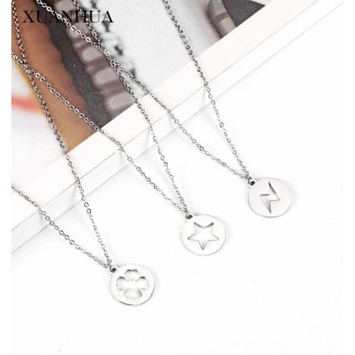 XUANHUA Charm Necklace Stainless Steel Jewelry Woman Vogue 2019 Fine Jewelry Accessories Mass Effect Wholesale Lots Bulk