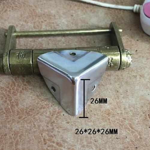 Antique Style Metal Box Corner Iron Protection Case Edge Guard Corner Cover,Chrome Color,26mm,40Pcs