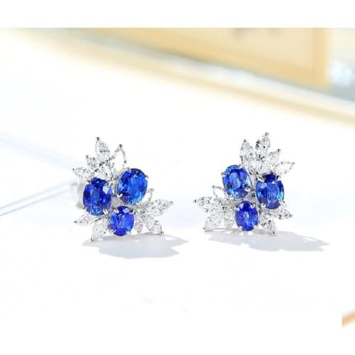 QTT Charms Crystal Stud Earrings for Ladies Unusual Earrings Silver 925 Jewelry for Women Wedding Engagement Party 2021 New