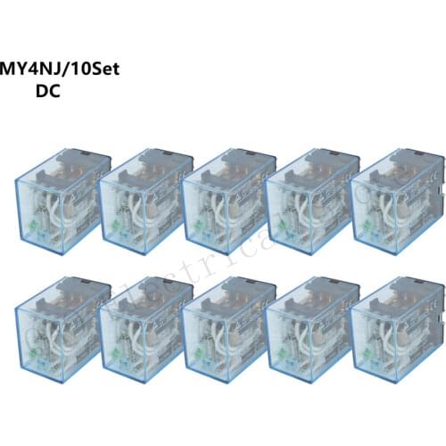 10PCS MY4NJ Coil DC 12V 24V 36V 48V 110V 220V HH54P 5A 220V Miniature Electromagnetic General Purpose Relay