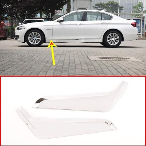 2pcs Chrome Stainless Steel Car Side Fender Trim For BMW 5 Series F10 520li 525li 530 535li 2011-2017 Accessories