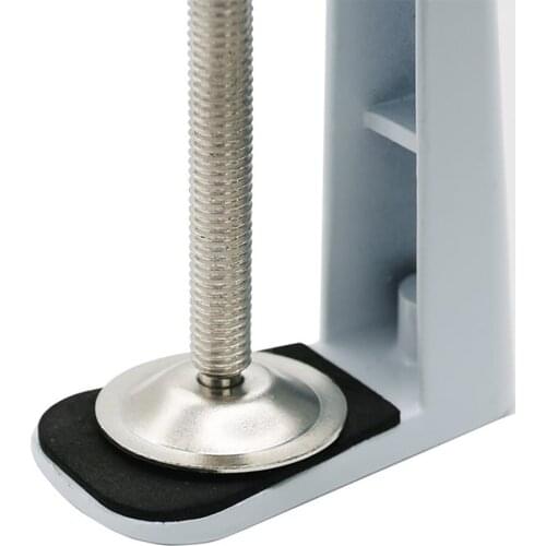 2 Pieces Stainless Steel Adjustable Arm Clamp Table Lamp Clip Swivel Lock 90mm Height