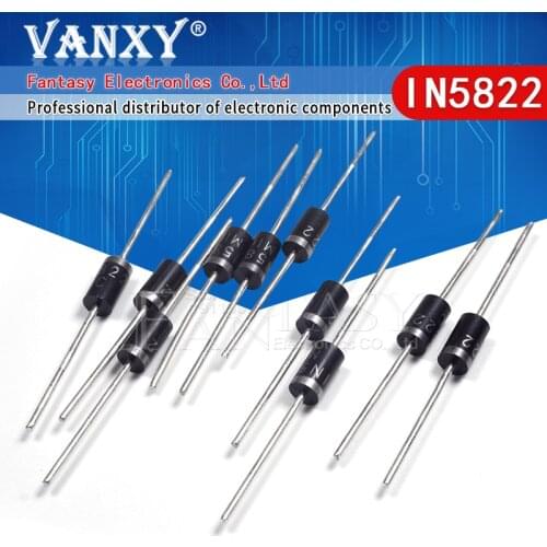 20PCS 1N5822 DO-27 IN5822 Schottky Diode 3A 40V DIP Wholesale Electronic
