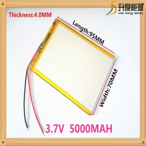 407095 3.7V 5000mah Lithium polymer battery For 7" Tablet Q88 A13, U25GT,Freeander PD10 3G,PD20 3G TV MTK6575,MTK6577