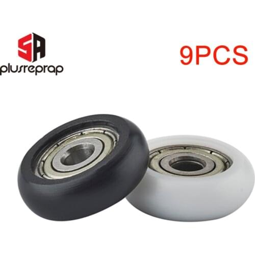 9PCS/12PCS/14PCS 625ZZ POM Bearings Passive Round Roller Wheel with Kossel Nylon Plastic Wheel 5x21.5x7mm for 3D Printer Parts