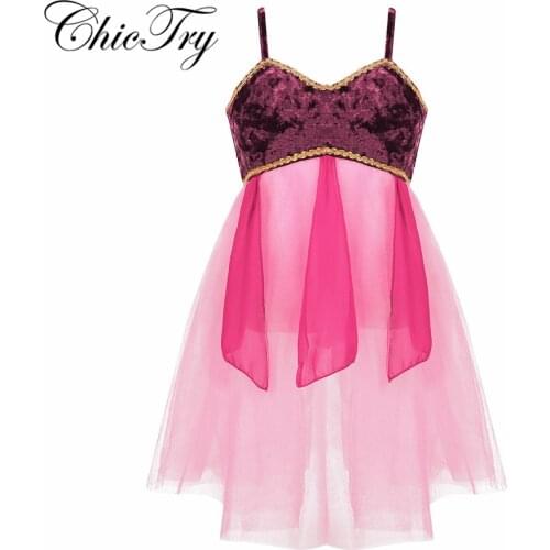 Girls Princess Ballerina Sleeveless Glittery Ballet Dance Gymnastics Leotard Tutu Dress Kid Costumes Tutu Ballroom Dance Leotard