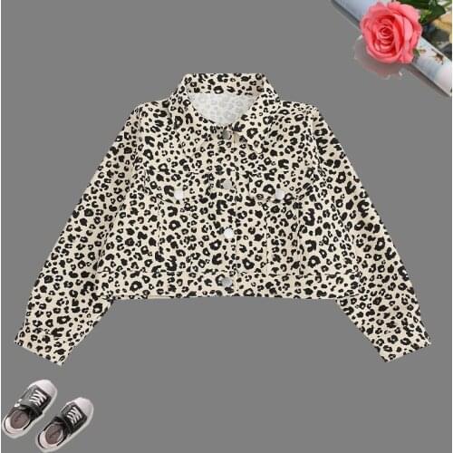 Leopard print autumn coat