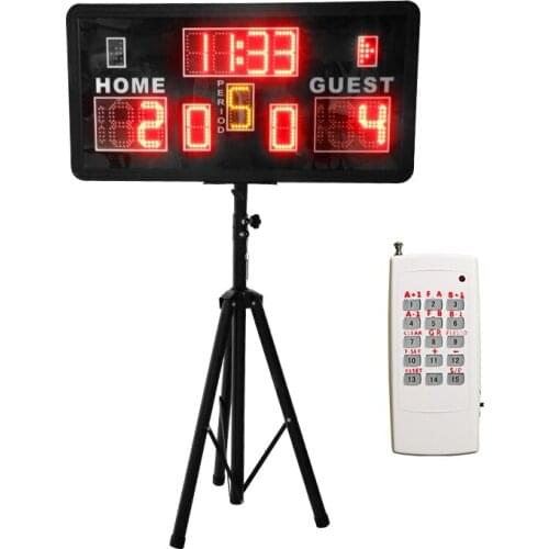 [Ganxin] For Big Bigital Scoreboard With Remote Conrol Portable Led Scoreboards Basketball