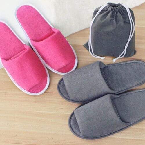 Hot sell 1pairs Travel Business Trip Hotel Club Portable Slipper Home Guest Folding Slippers Hotel SPA Supply