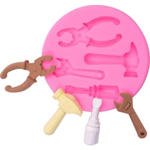 Household Hammer Wrench Mold Silicone Fondant Chocolate Candy DIY Baking Cake Decoration Tool Houseware Resin Art Moulds