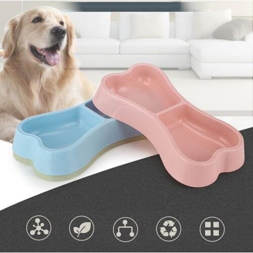 Dog Bowl Slow Feeder Bone Pet Bowls Water Feeding Dish Plastic Anti Choking Puppy Cat Eating Food Plate Portable Pets Products