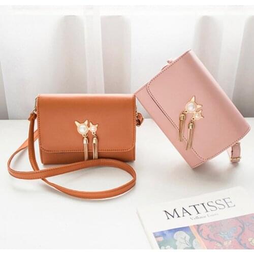 Fashion shoulder bag for women 2020 sweet and cute little tassel small flap bag wild messenger mobile phone crossbody female bag