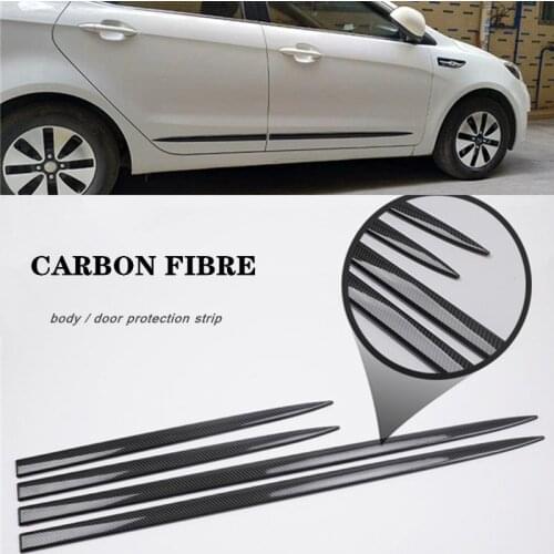 Car Sticker Body Scratch-proof and Crash-proof Protection Strip Universal Carbon Fiber Door Side Trims Edging Decorative Strip