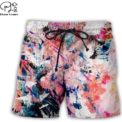 PLstar Cosmos Psychedel Colorful Art 3D Printed 2021 New Fashion For Men/Women Summer Casual Shorts Beach Short Pants Style-A21