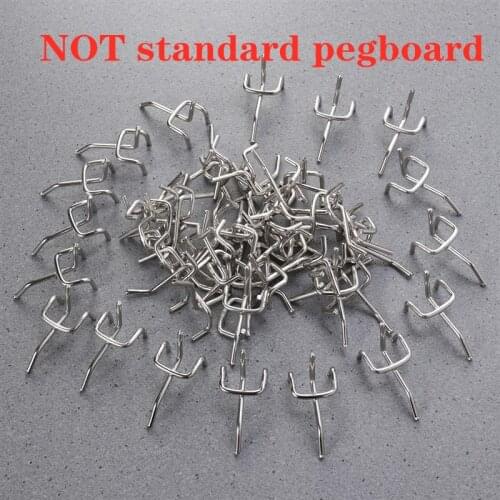 30/50 pieces carbon steel pegs plate board hooks garage work shop Storage steel organization hanging tool storage hooks