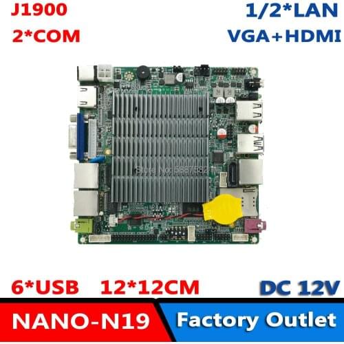 12CM*12CM Celeron J1900 Processor LVDS VGA HDMI Dual Lan Nano Motherboard DC
