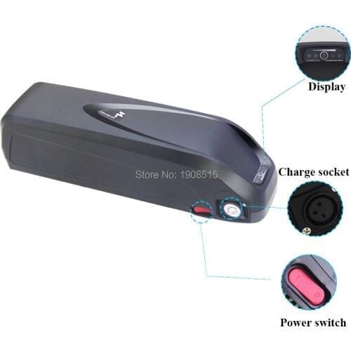 Big hailong down tube empty battery box for 24V 36V 48V 52V 65pcs of 18650 cells battery pack