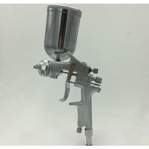 SAT1264 Pressure Feed Spray Gun Aluminum Tank 400ml High Quality Spray Gun Air Sprayer Pneumatic Painting Tools Car Face Paint