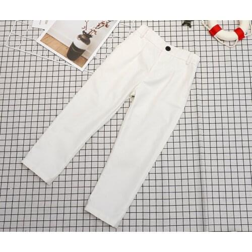 2021 Boys Wedding Pants Children Spring School Suit Pants Kids White Long Trousers for Teen Boys Kids Formal Party Trousers