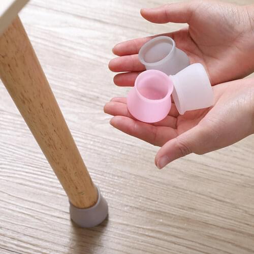 10 Pcs/Set Silicone Table Chair Leg Cap Non-slip Table Chair Mat Wood Floor Foot Protection Furniture Table Feet Cover