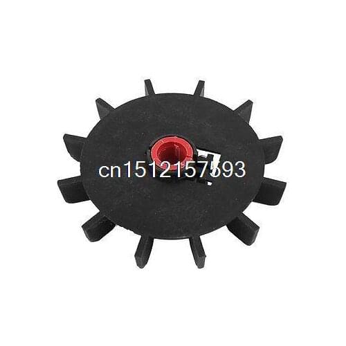 Replacement Black Plastic 14mm Inner Diameter 12 Blades Impeller Motor Fan