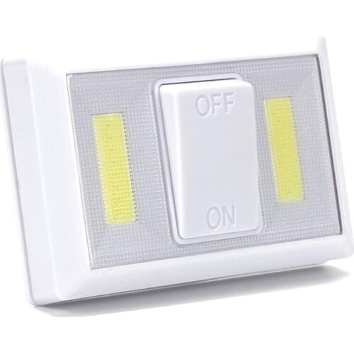 COB LED Switch Night Light Battery Operated Ultra Bright Magnetic Wall Lamp Mini Camping Lamp,for Bedroom Pathway Closet Garage