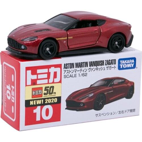 Takara Tomy Tomica No. 010 AstonMartin Vanquish Zagato Red Diecast Car Model Toys for Boys New #10