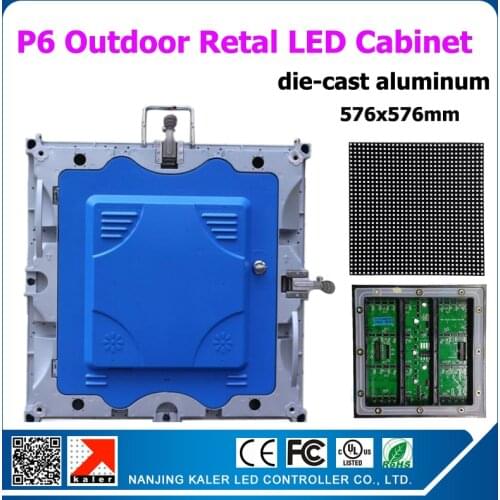 TEEHO High brightness fast delivery p6 led display outdoor wideo wall rental cabinet 23x23inches rental led display videowall