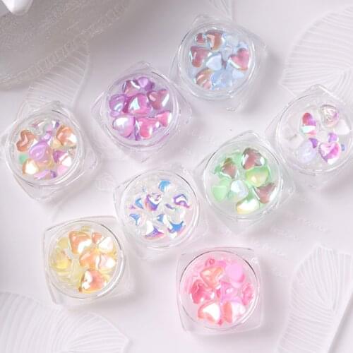 TSZS DIY Charming Transparent Sequins Glitter FlatBack Crystal Heart Nail Decoration Accessories