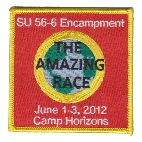 Amazing Race Embroidery Badge/Embroidery Emblem Merrow Border with PVC Backing Welcome Customized & MOQ50pcs free shipping