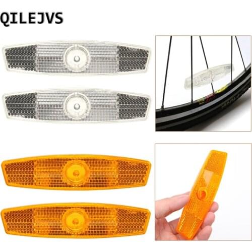QILEJVS 2PCS Spokes bicycle Bike Bicycle Wheel Reflector Safety Spoke Reflective Mount Vintage Clip Warning