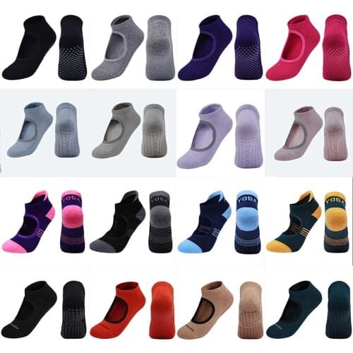 Women High Quality Pilates Socks Anti-Slip Breathable Backless Yoga Socks Ankle Ladies Ballet Dance Sports Socks