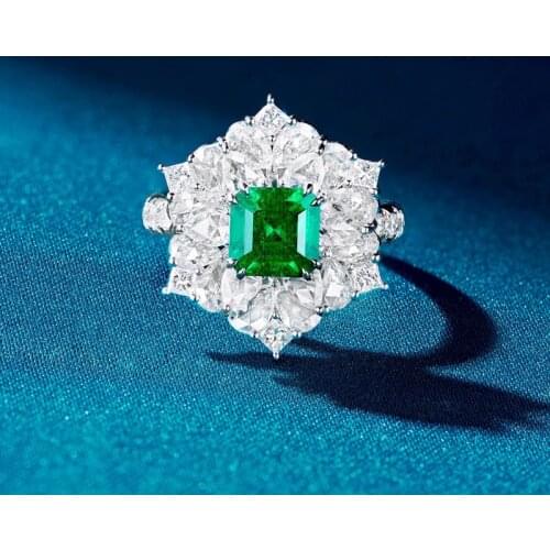 Europe America Luxury Adjustable Rings Geometry 925 Silver Jewelry Inlay Full Shiny Small Zircon Womens Eternity Wedding Ring