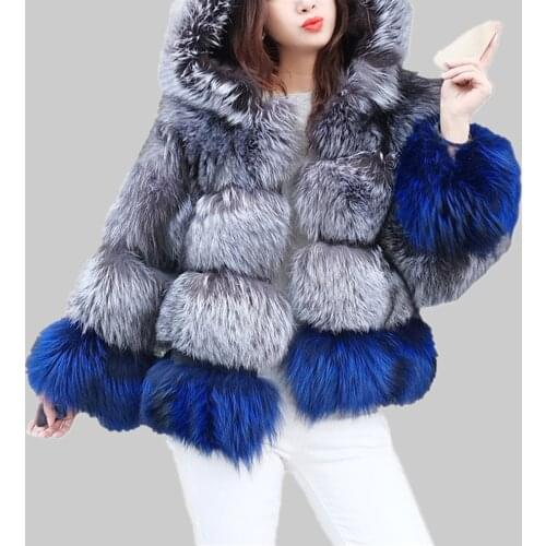 Women Winter Thick Warm Long Sleeve Faux Fur Coat Jacket With Hooded Luxury Fur Coats Faux Fox Fur Coat Overcoat