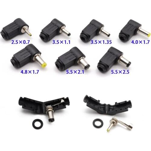 100Pcs DC plug 90-degree elbow 5.5* 2.1mm power plug 2.5*0.7 4.0*1.7 4.8*1.7 3.5*1.1 3.5*1.35 5.5*2.5 MM Welding line