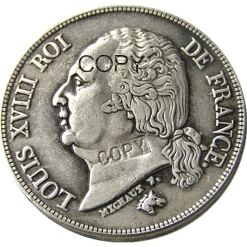 1820A France 5Francs Silver Plated Copy Coins