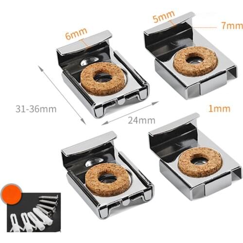 4PCS/Set Frameless Easy Install Square Bathroom Mirror Glass Wall Mounting Fixing Kit Hardware-With Screws