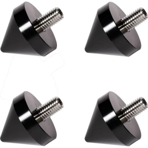 4PCS M6 M8 Aluminum Alloy Speaker Spike Amplifier Shockproof Adjustable Isolation Stand Feet Cone Base Nail