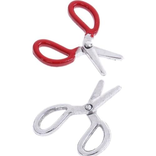 Dolls Accessories Mini Metal Black Scissors Simulation Furniture Shears Model Toys for Doll House Dollhouse Miniature
