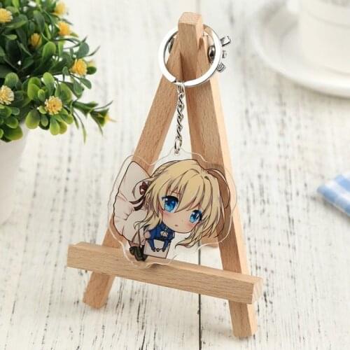 Anime Violet Evergarden KeyChain Charm Buckle Key Rings Pendant Key Chain KeyRings 6cm Gifts
