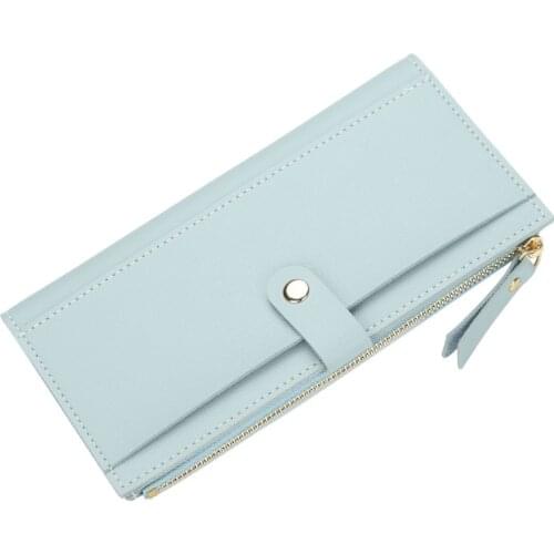 Bllerry Hot Selling WOMENS Wallet Simple Fashion Multi Card Bit Card Holder Three Fold Buckle Long Wallet