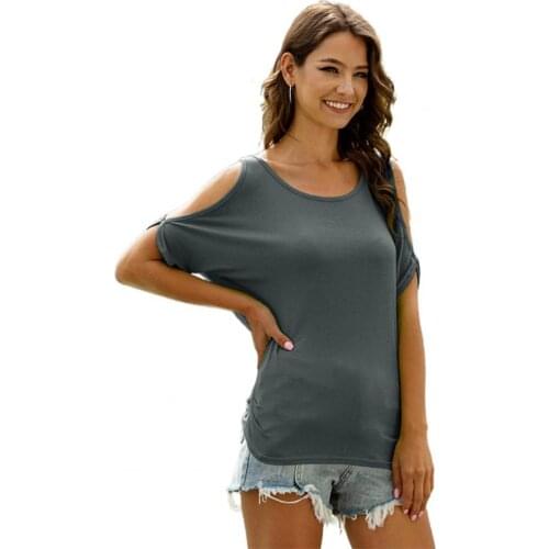 2021 Unique T-Shirt Women Tops Bat Sleeve All-match Stretchy Women Summer Casual T-Shirt for Home Street wear Black xxl